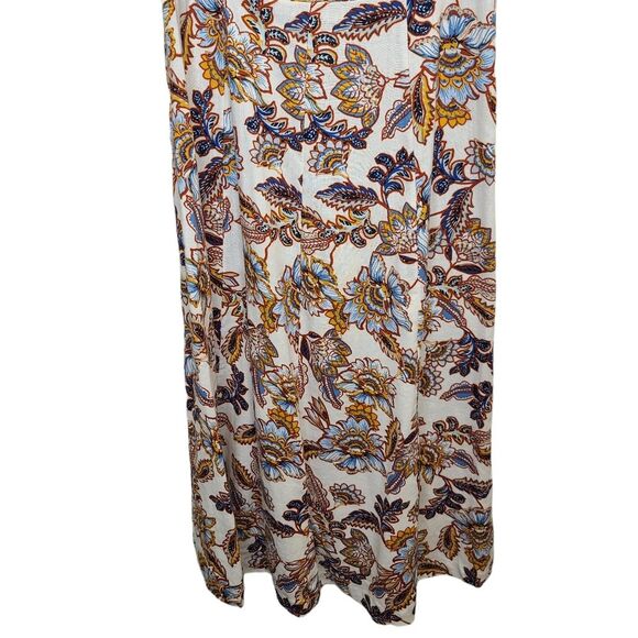 NWT Old Navy Fit & Flare Linen Blend Cami Cream Floral Dress S Petite - Picture 4 of 15
